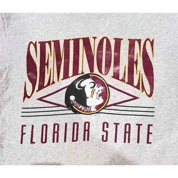 Florida State University FSU Seminoles single stitch T-shirt made in USA size L - Picture 8 of 8